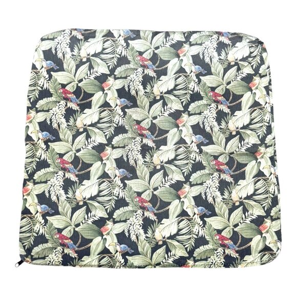 Tropical Parrot Print Zippered Pillow Cover Home Birds Paradise Throw Cover 20" - Picture 3 of 5